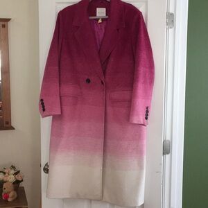 Avec Les Filles Woolen Ombré Overcoat🩷✨